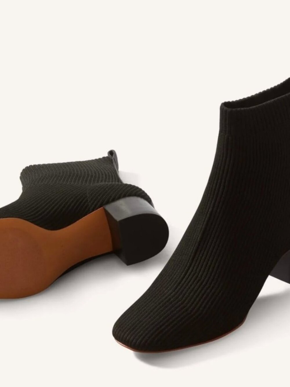 Everlane Glove Boot Bootie Black Stretch Knit Women's Sizes NEW Comfort